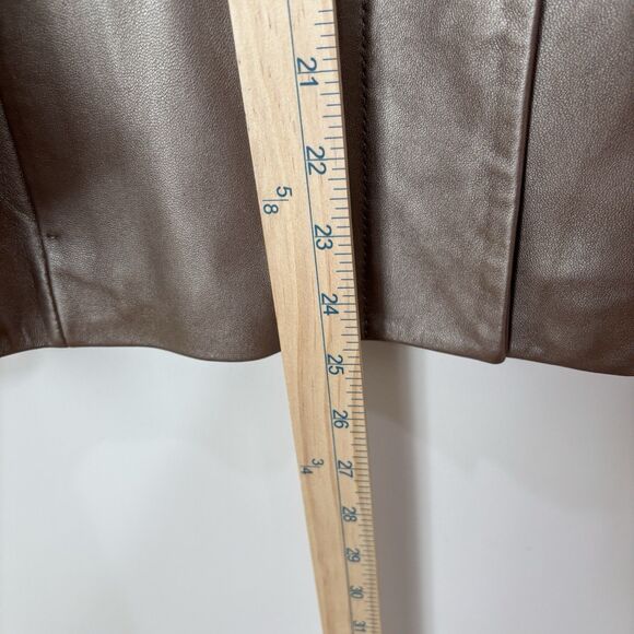 Pendleton 100% Leather Jacket Womens L Bronze Gold Blazer Supple Buttery Soft - Picture 5 of 11